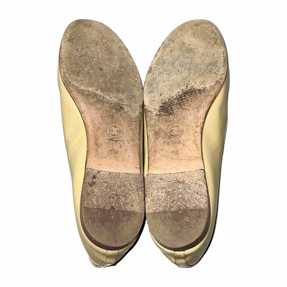 Chanel Patent Leather Bow CC Logo Ballet Ballerina Flats Slip On Shoes Size 42 - Picture 8 of 10